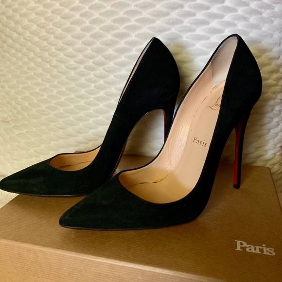 Christian Louboutin So Kate Black Suede Pumps - Picture 4 of 6